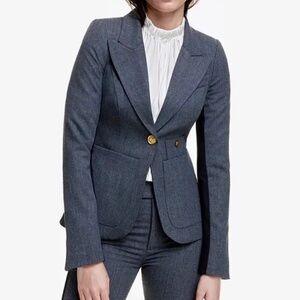 $725 Smythe Patch Pocket Tux Stripe Blazer